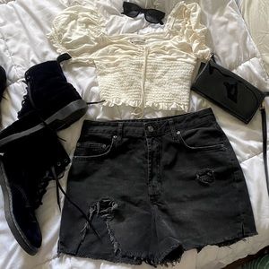 BDG Black Denim Cutoff Shorts “Surf Shorts” Size 30.